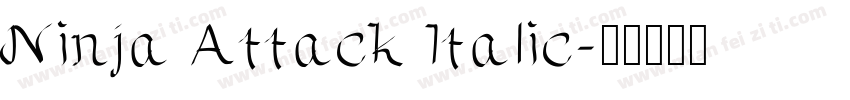 Ninja Attack Italic字体转换